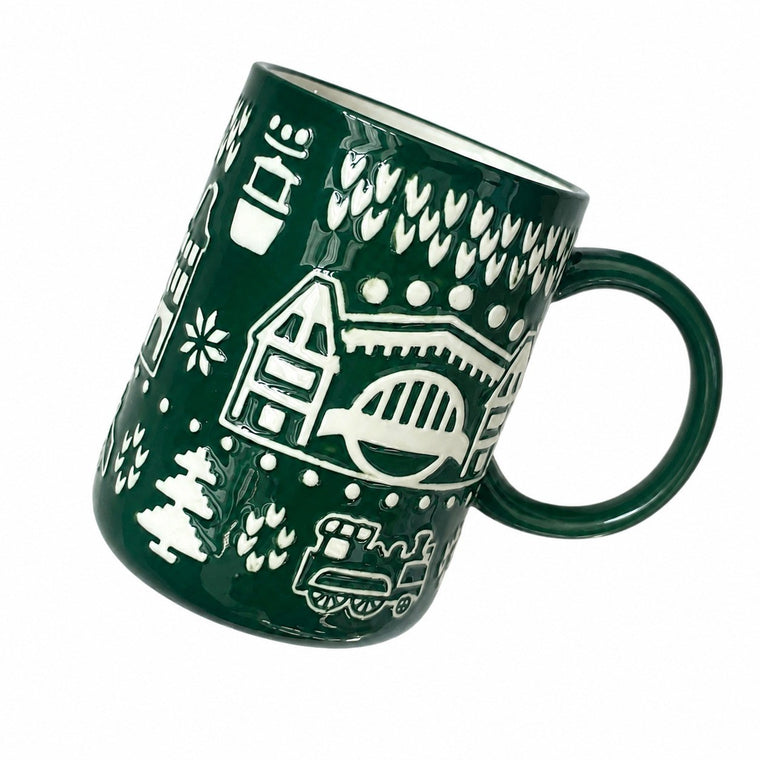 Red Dolphin Gift Box Ceramic Mug, 450 ml, Coffee Tea Cup - product view 2