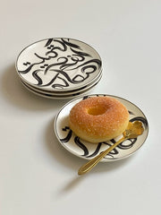 Ceramic Small Dish, 4.75 Inch, Abstract Design - detail 2
