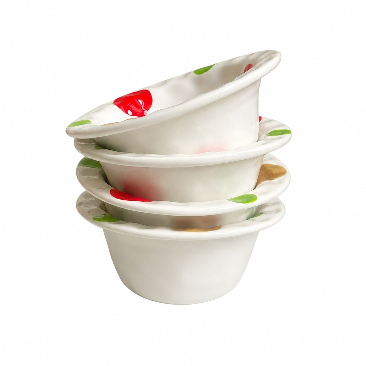 Ceramic Small Bowl, Polka Dot, 5 Inch, Single Serving - product view 1