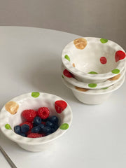 Ceramic Small Bowl, Polka Dot, 5 Inch, Single Serving - detail 2