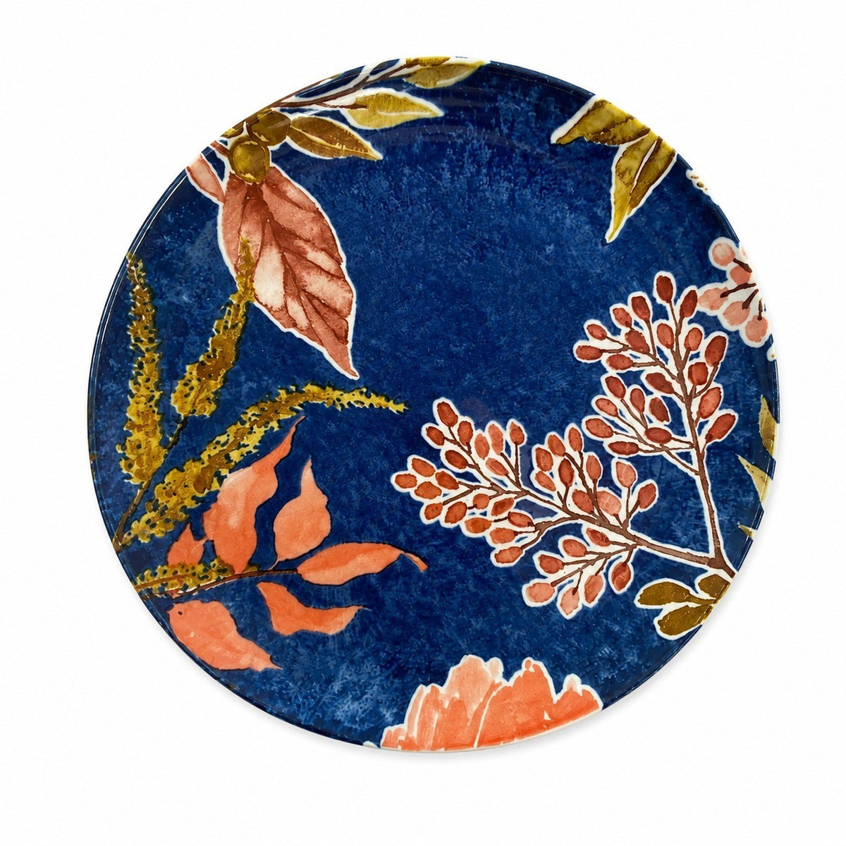 Spring Garden 8 Inch Ceramic Plate, Hand-Painted Underglaze Decorative Dinnerware - product view 4