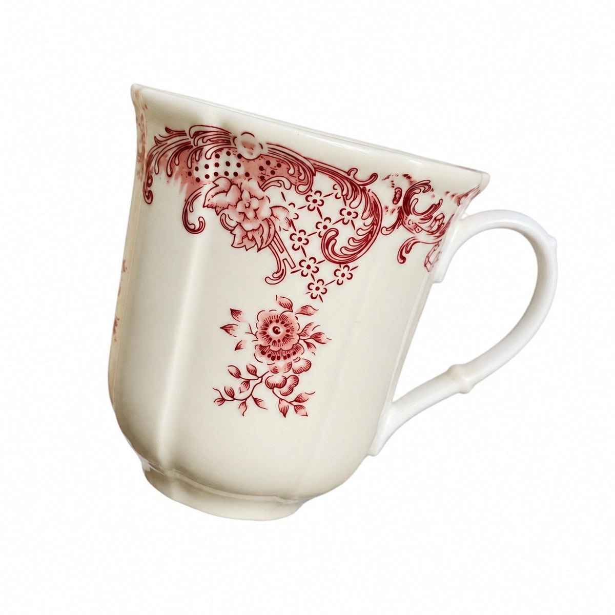 Green Peony Ceramic Cup, Tea Coffee Mug - product view 12