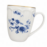 Green Peony Ceramic Cup, Tea Coffee Mug - product view 4