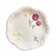 Fruit Motif Ceramic Plate, 5.8 Inch, Underglaze Relief Decor - product view 2