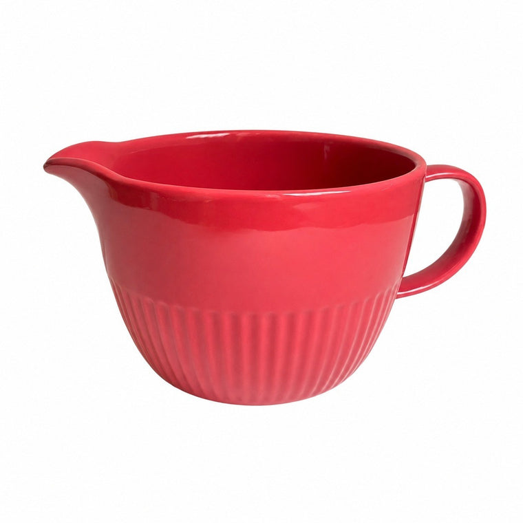 Burgundy Pour-Spout Bowl, 1800 ml, Relief Detail, Kitchen Mixing Serving - product view 1