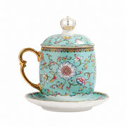 Bone China Cup Lady Blue Crown, Gift Boxed, 200-400ml - product view 3