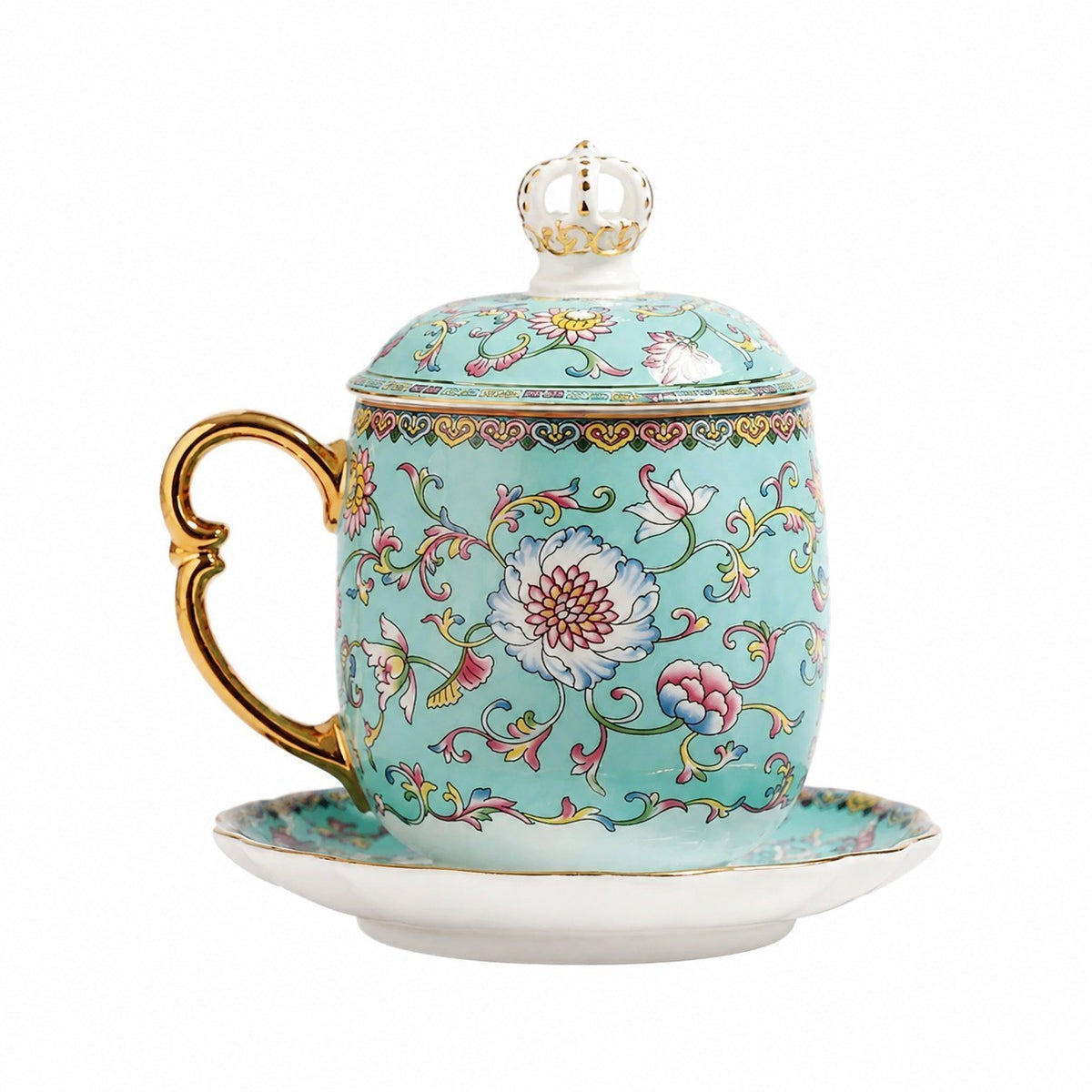 Bone China Cup Lady Blue Crown, Gift Boxed, 200-400ml - product view 3