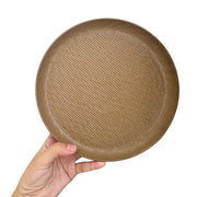 Embossed Stone Texture Ceramic Plate, 21 x 2.2 cm, Relief Detailing, Underglaze Decoration - product view 1