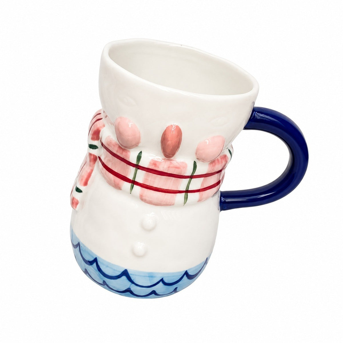 Snowman Ceramic Cup 550 ml, Underglaze Decoration, Coffee Tea Mug - product view 1
