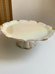 Ceramic Footed Plate, Pearlescent Glaze, 34.5 x 10.5 cm - detail 2