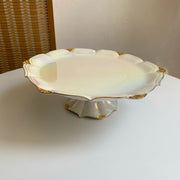 Ceramic Footed Plate, Pearlescent Glaze, 34.5 x 10.5 cm - detail 1
