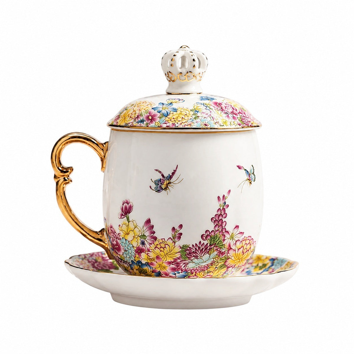 Bone China Cup Lady Blue Crown, Gift Boxed, 200-400ml - product view 2