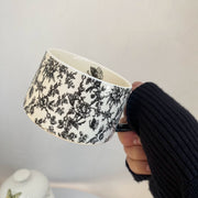 Vintage Black Rose Saucer, 250 ml Ceramic Small Dish - detail 1