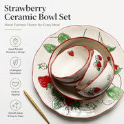 Strawberry Underglaze Ceramic Tableware Collection - detail 3