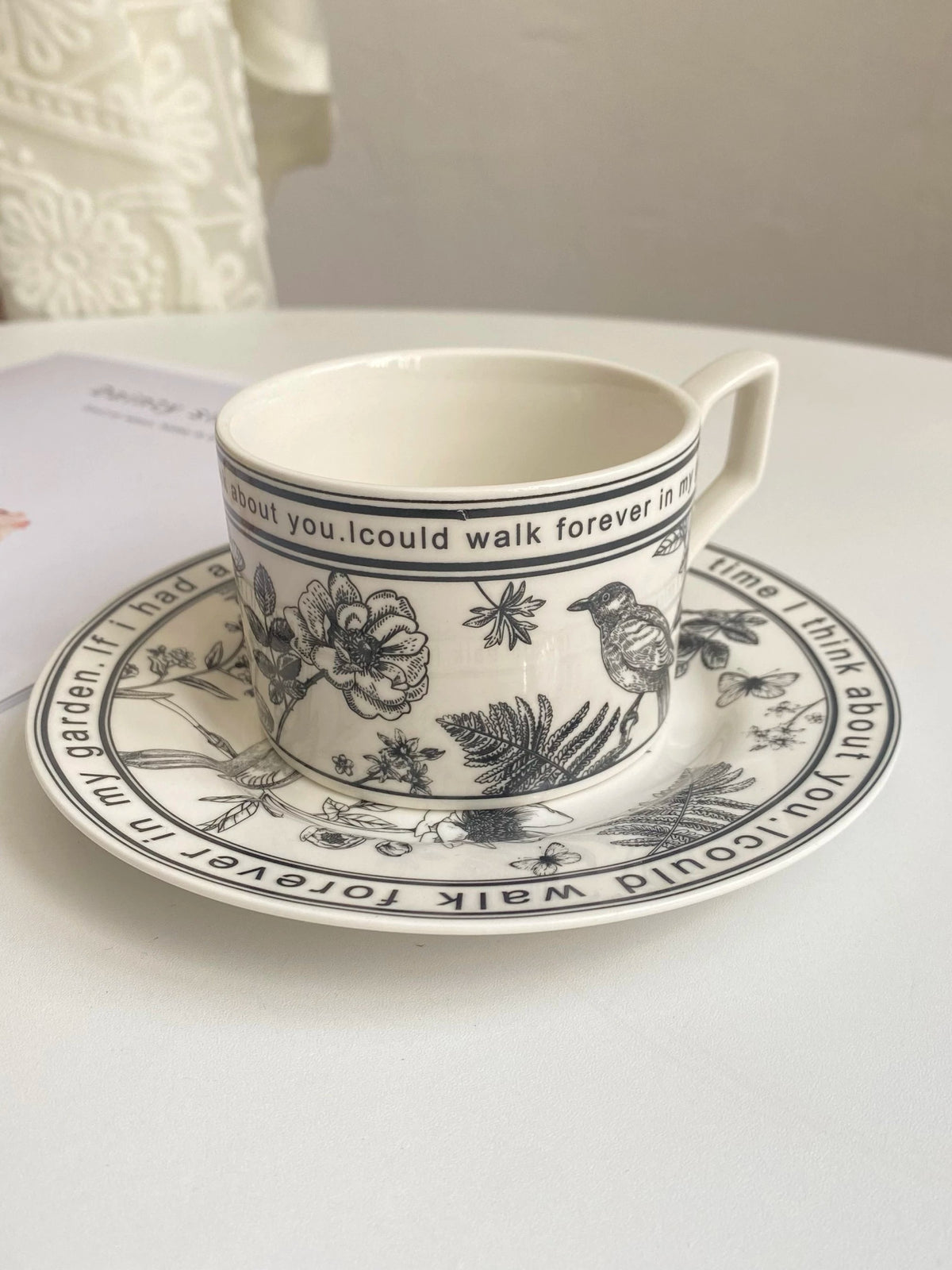 Sunflower Bloom Ceramic Cup and Saucer Set, 220 ml - detail 2