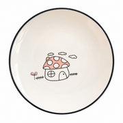 Mushroom Ceramic Small Dish, Underglaze Relief Decorative - product view 4