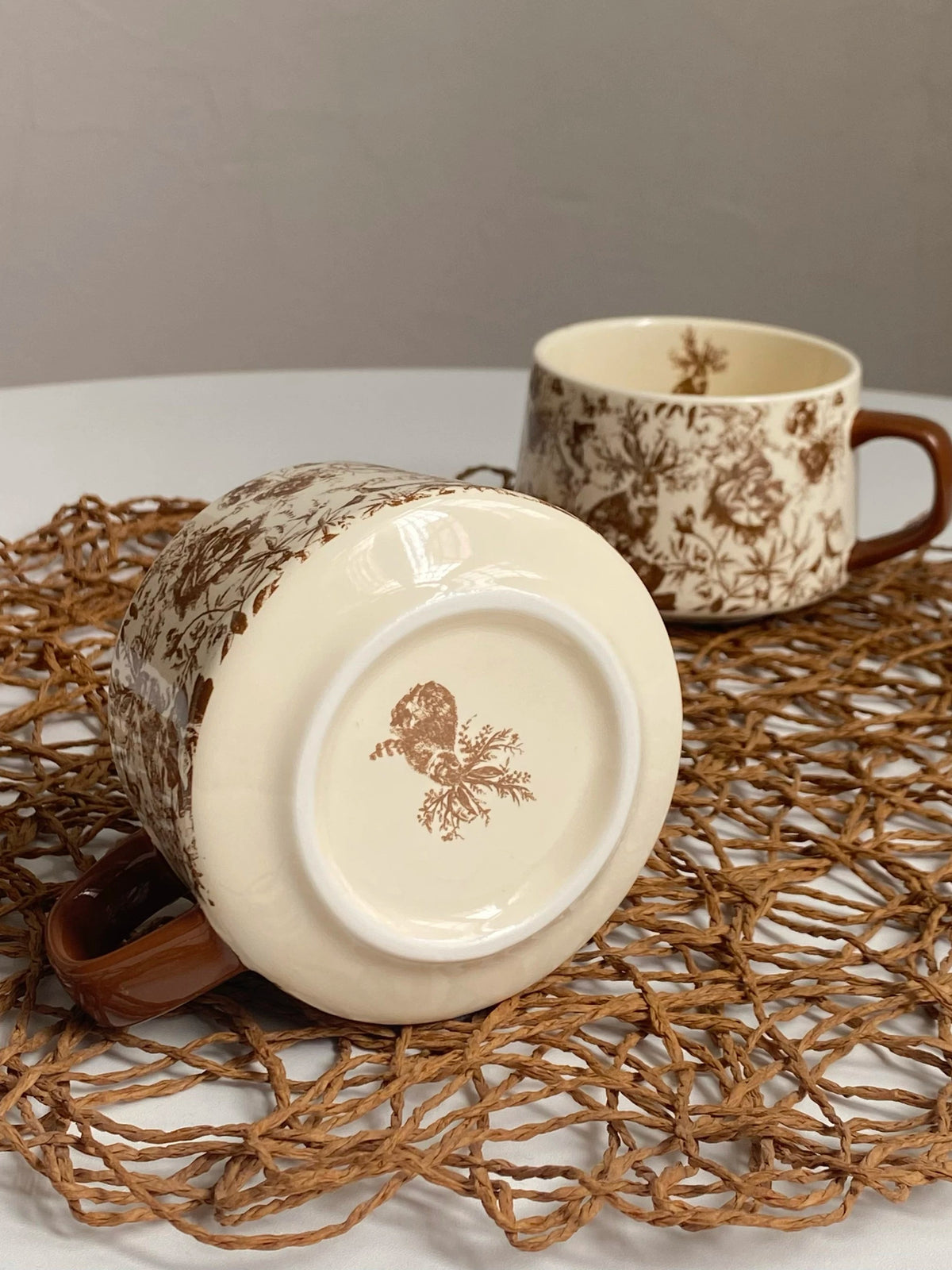 Vintage Black Rose Saucer, 250 ml Ceramic Small Dish - detail 3