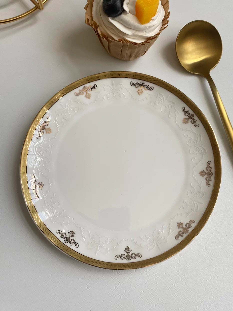 Ceramic Dinner Plate 7.5 Inch, Palace Gold Rim, 18.5 x 2 cm - detail 2