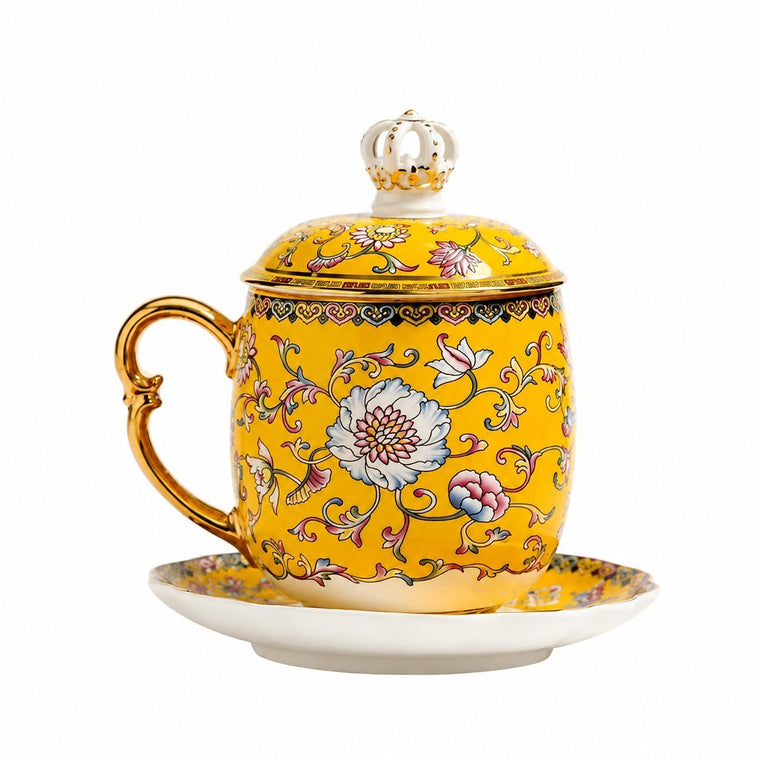 Bone China Cup Lady Blue Crown, Gift Boxed, 200-400ml - product view 1