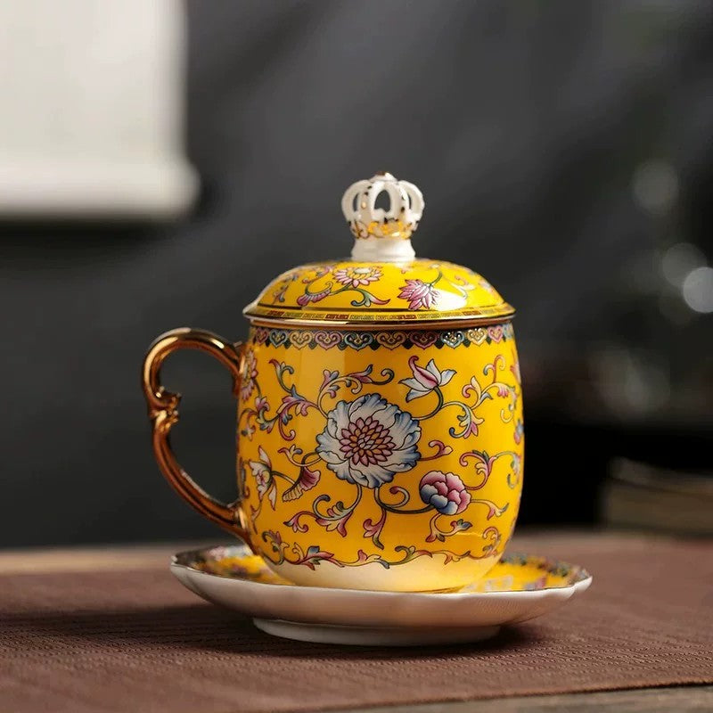 Bone China Cup Lady Blue Crown, Gift Boxed, 200-400ml - detail 1