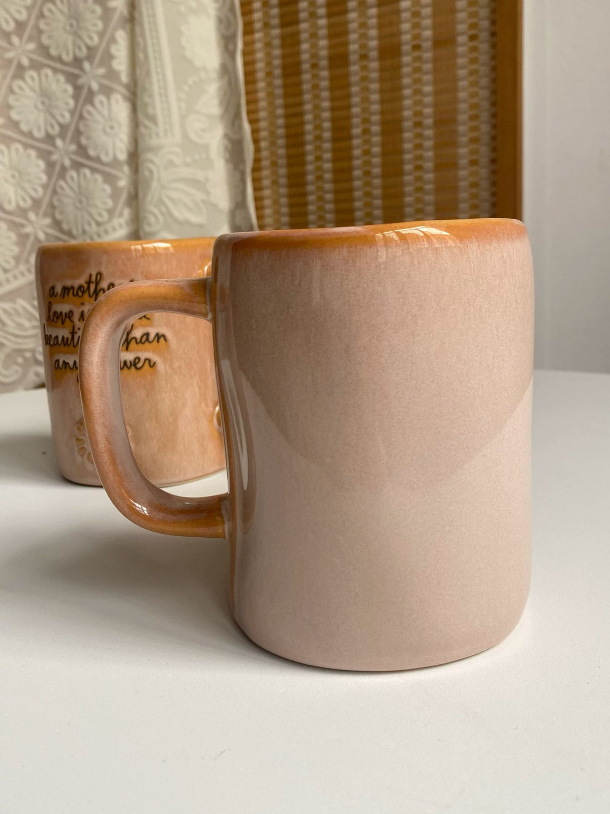 Ceramic Cup 625 ml, Earthen Red Kiln-change Large, Handmade Pottery Mug - detail 3