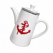 Anchor Porcelain Pitcher 1200 ml, Relief Detailing, 1L Beverage Server - product view 1