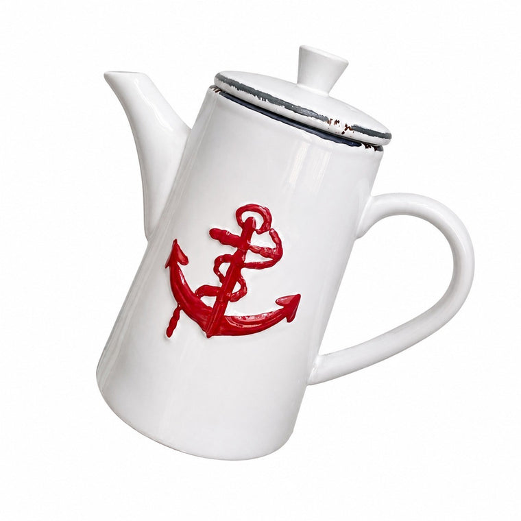Anchor Porcelain Pitcher 1200 ml, Relief Detailing, 1L Beverage Server - product view 1