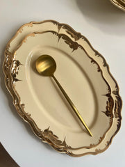 Gold Detailed Hand-Painted Ceramic Tableware Collection - detail 2
