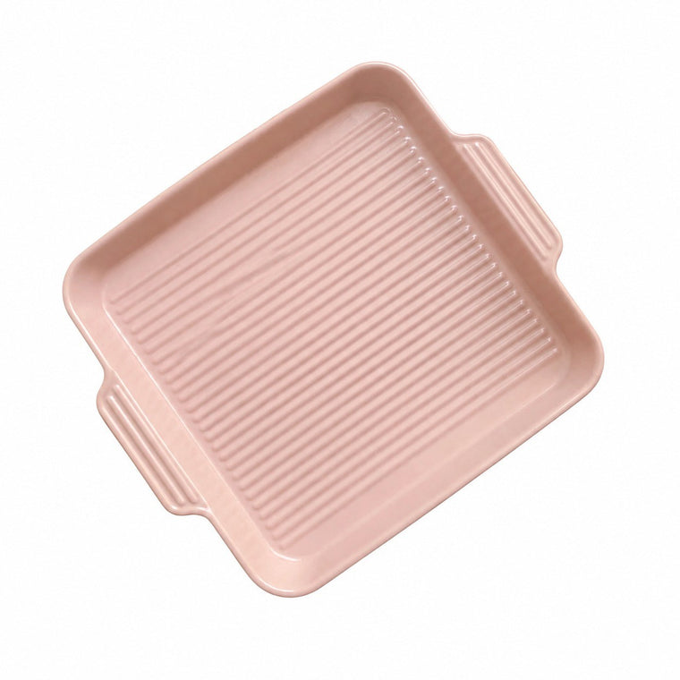 Double-Handled Ceramic Baking Dish, 12 Inch, Pink, Oven Safe - product view 1