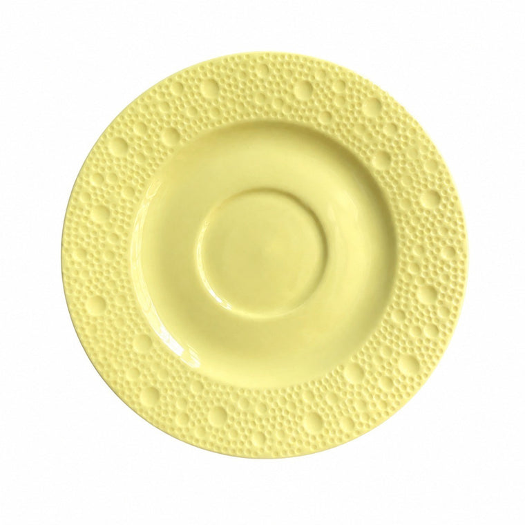 Sky-Blue Relief Ceramic Small Dish, 5 Inch, 13 x 1.6 cm - product view 2