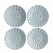 Sky-Blue Relief Ceramic Small Dish, 5 Inch, 13 x 1.6 cm - product view 4