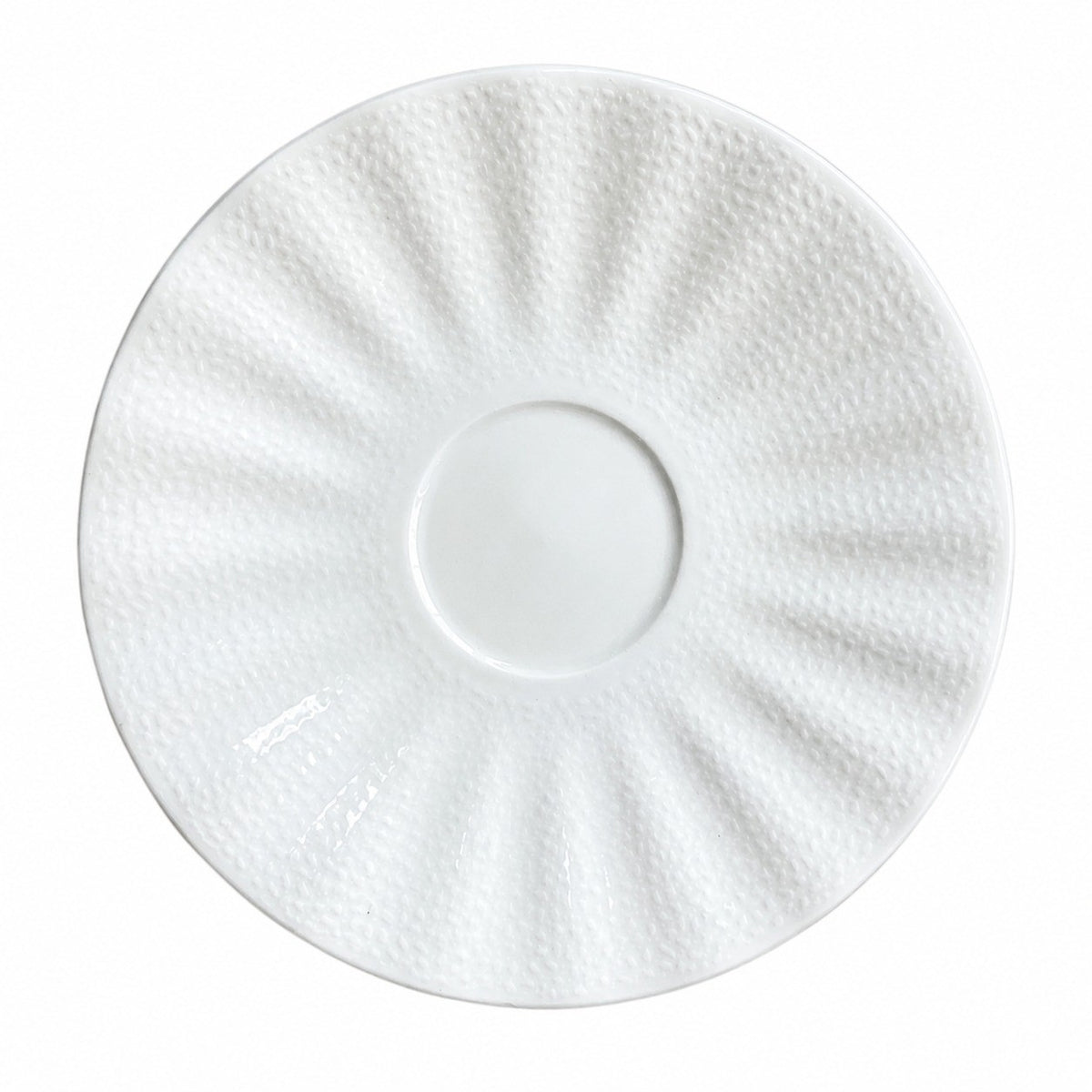 Sky-Blue Relief Ceramic Small Dish, 5 Inch, 13 x 1.6 cm - product view 8