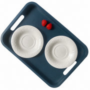 Sky-Blue Relief Ceramic Small Dish, 5 Inch, 13 x 1.6 cm - product view 20