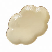 Yellow Gold Rim Ceramic Plate, Dinnerware - product view 3