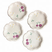 Fruit Motif Ceramic Plate, 5.8 Inch, Underglaze Relief Decor - product view 1