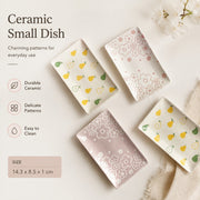 Ceramic Small Dish, 14.3 x 8.5 x 1 cm, Underglaze Relief - detail 2