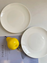 White Ceramic Plate 8 Inch, 2 Pieces, Dinnerware - detail 2