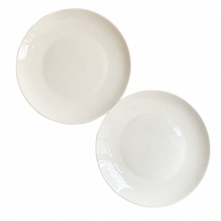 White Ceramic Plate 8 Inch, 2 Pieces, Dinnerware - product view 1