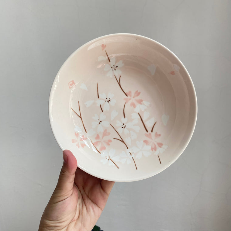 Deep Plate, Cherry Blossom Pink, 7 Inch (17.6 cm), Ceramic Dinnerware - detail 1