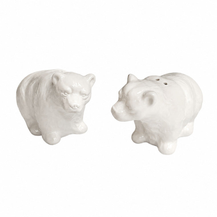 Polar Bear White Pair Seasoning Shaker, Salt & Pepper Spice Dispenser Tabletop Accessory - product view 1