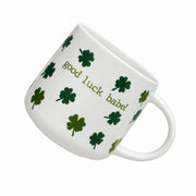 Four-Leaf Clover Ceramic Cup 400 ml, Clover Design Coffee Mug - product view 1