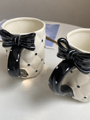Bow Black 500 ml Ceramic Cup, Drinkware - detail 3