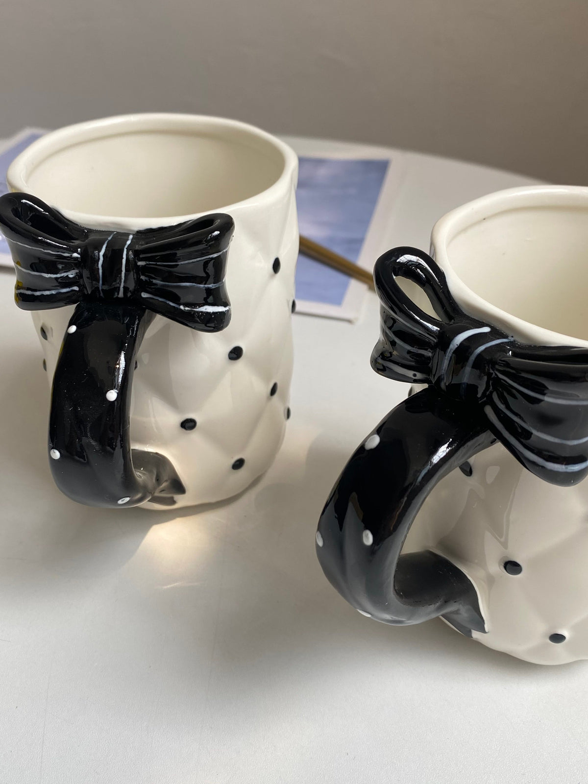 Bow Black 500 ml Ceramic Cup, Drinkware - detail 3