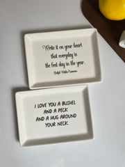 Assorted English Letter Small Dish, Decorative Ceramic Plate - detail 2