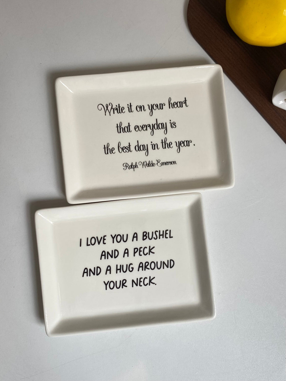 Assorted English Letter Small Dish, Decorative Ceramic Plate - detail 2