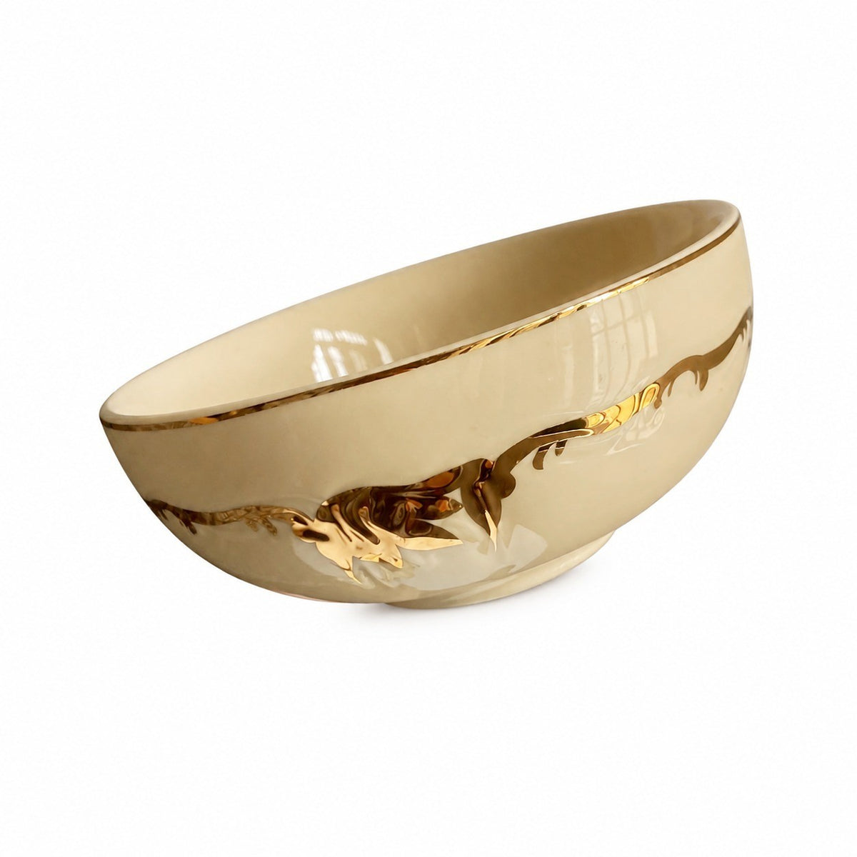 Cloud Gold 4.5 in Bowl, Ceramic Serving Bowl - product view 1