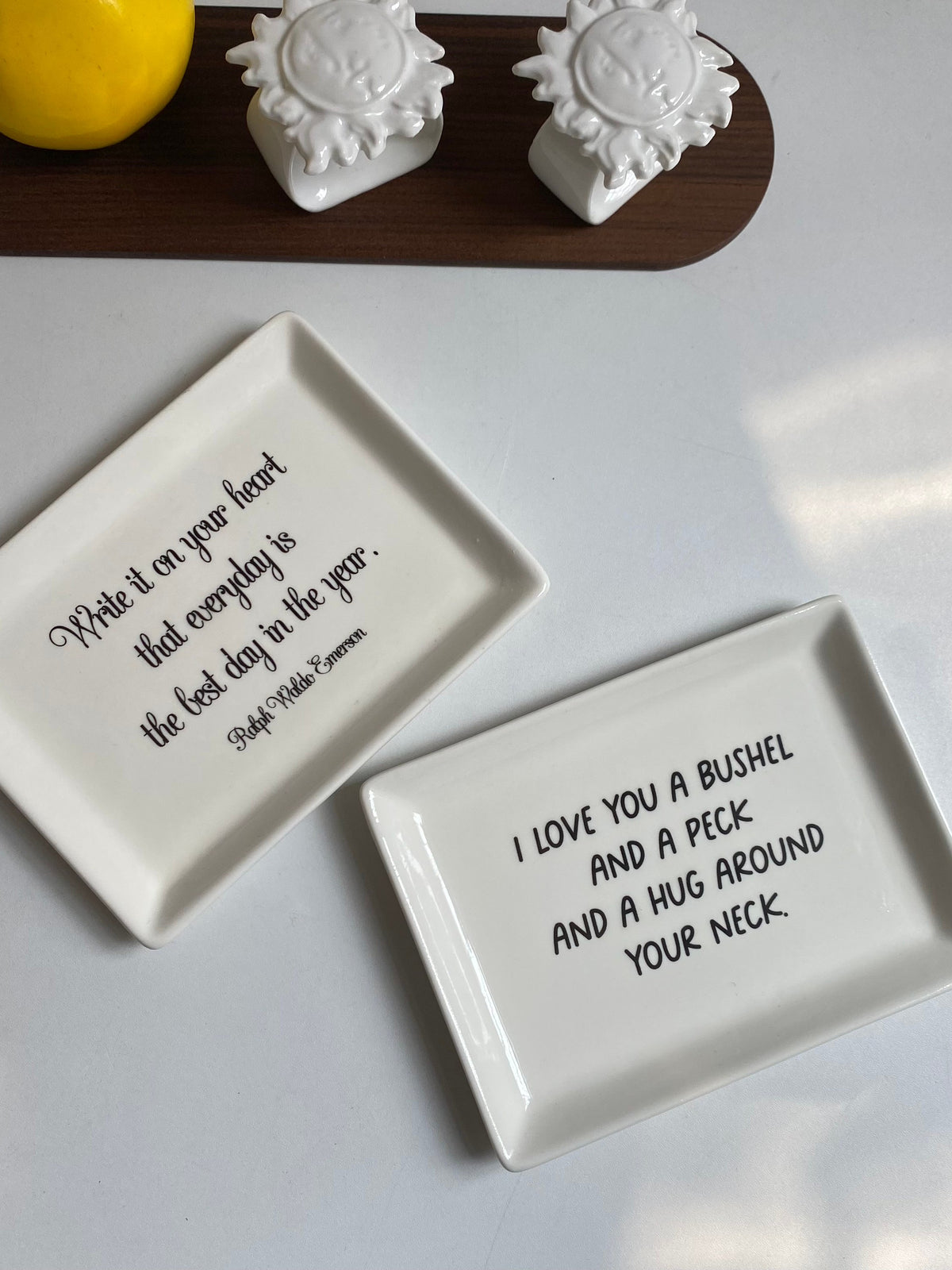 Assorted English Letter Small Dish, Decorative Ceramic Plate - detail 3