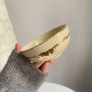 Cloud Gold 4.5 in Bowl, Ceramic Serving Bowl - detail 1