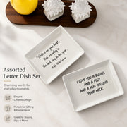 Assorted English Letter Small Dish, Decorative Ceramic Plate - detail 1