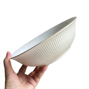 9 Inch Soup Bowl, Gold Trimmed Line Pattern, Ceramic Serving Bowl - product view 1